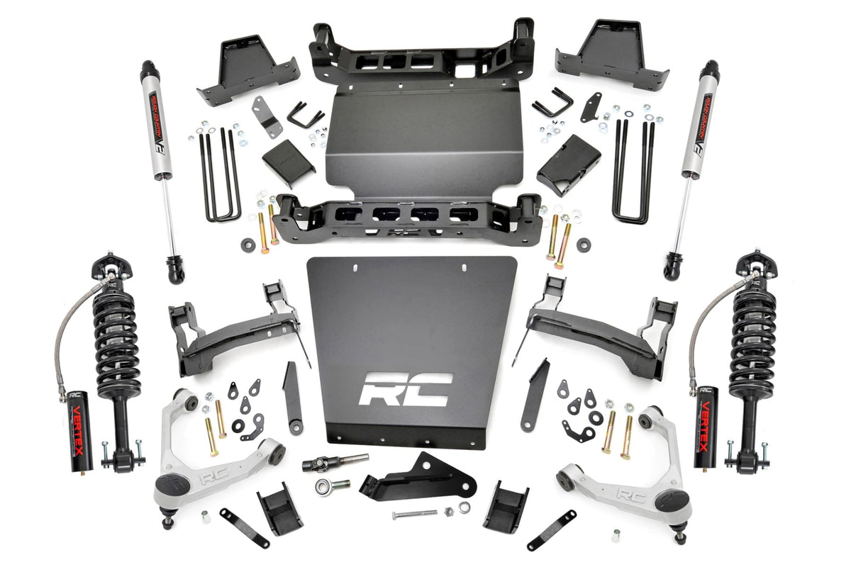 7 Inch Stamped Steel LCA Lift Kit | Forged UCA | Bracket | Vertex/V2 Shks | Chevy/GMC 1500 (16-18)