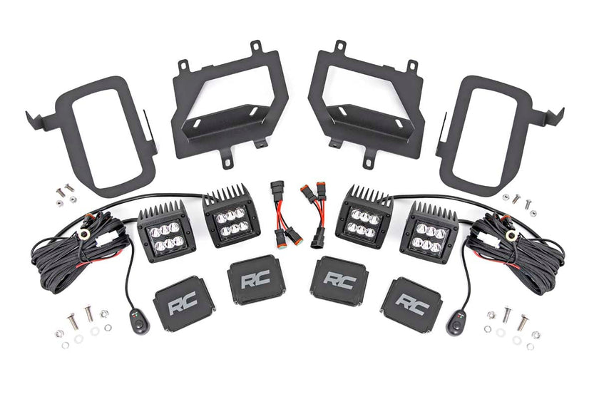 LED Light Kit | Fog Mount | Dual 2" Black Pairs | Spot | Ford F-150 (15-17)