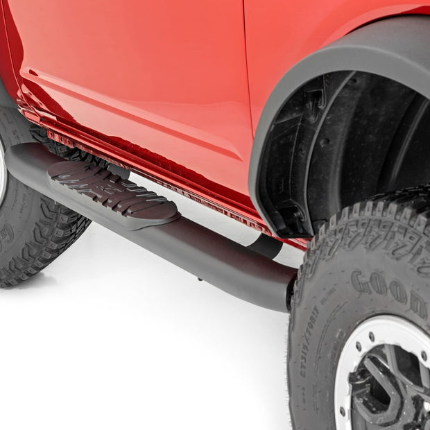 Oval Nerf Steps | 2-Door | Black | Ford Bronco (2 Door) 4WD (2021-2026)