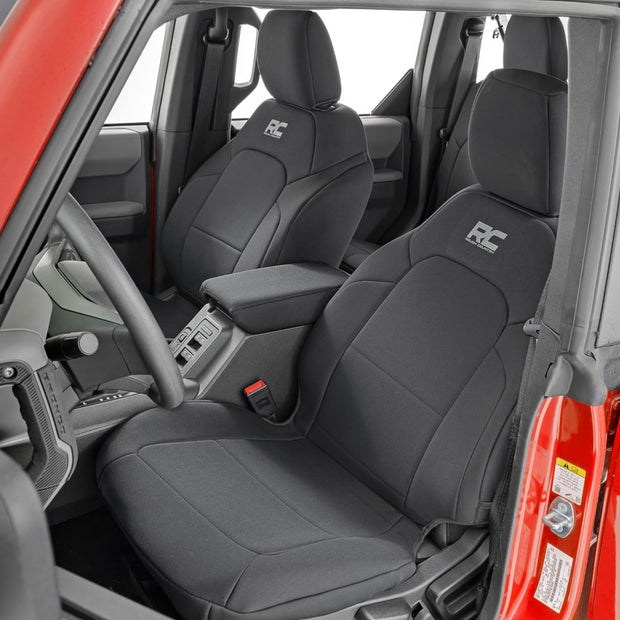 Seat Covers | Bucket Seats |W/Fold Down RR Armrest |FR & RR | 4DR | Ford Bronco (21-26)