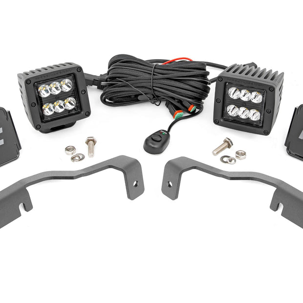 LED Light Kit | Ditch Mount | 2" Black Pair | Spot | Nissan Frontier (22-26)