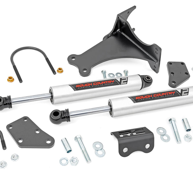V2 Steering Stabilizer | Dual | 2-8 Inch Lift | Ford F-250/F-350 Super Duty (05-26)