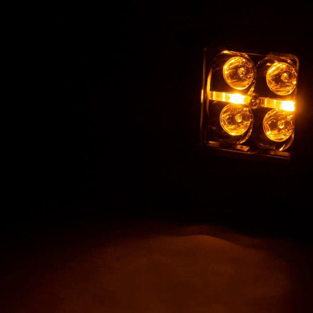 2 Inch Black Series LED Light Pods | Spot | Square |  Amber DRL