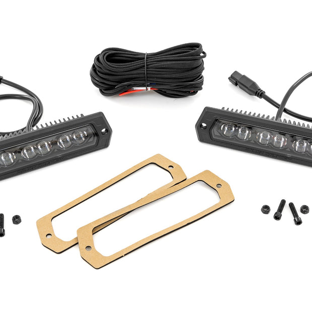 6 Inch Black Series LED Lights | Flush Mount | Pair