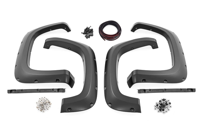 Pocket Fender Flares | G9K Satin Steel | Chevy Silverado 2500 HD/3500 HD (20-26)