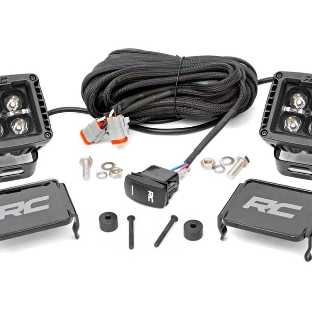 LED Light Kit | Cowl Mount | 2" Black Pair | Amber DRL | Jeep Gladiator JT/Wrangler JL (18-26)