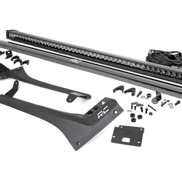 LED Light Kit | Windshield Mount | 50" BLK Single Row | Jeep Gladiator JT/Wrangler JL (18-26)