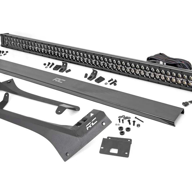 LED Light Kit | Windshield | 50" BLK Dual Row | Amber DRL | Jeep Gladiator JT/Wrangler JL (18-26)