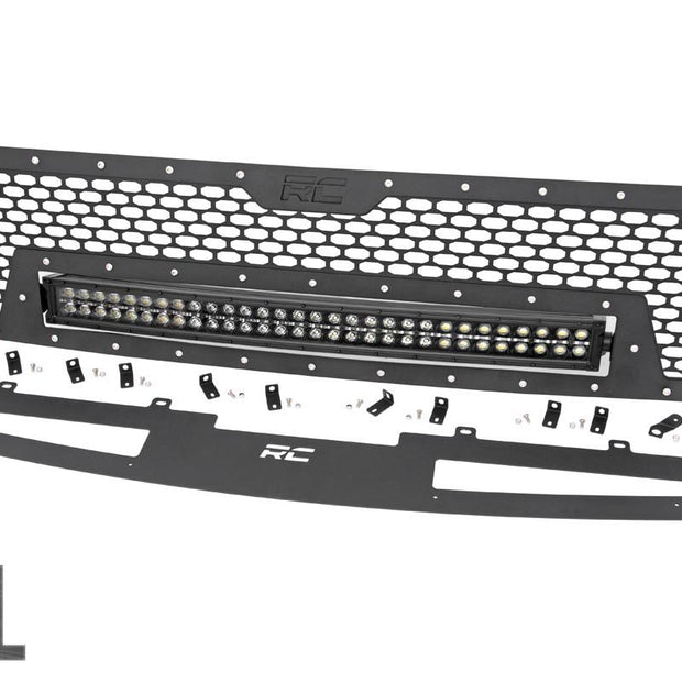 Mesh Grille | 30" Dual Row LED | Black | Amber DRL | Toyota Tundra (14-17)