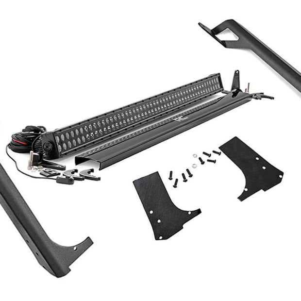 LED Light Kit | Windshield Mount | 50" Black Dual Row | Jeep Wrangler TJ (97-06)