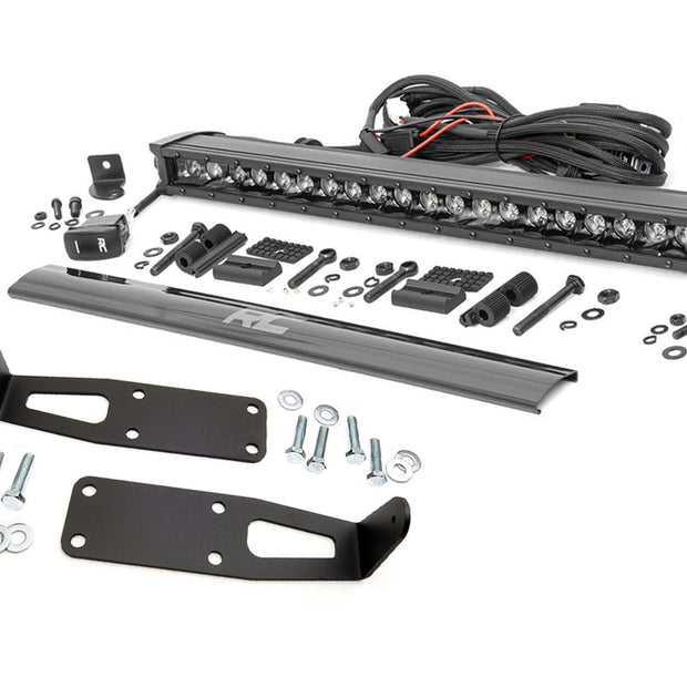 LED Light Kit | Bumper Mount | 20" Black Single Row | White DRL | Ram 2500 (03-18)/3500 (03-18)