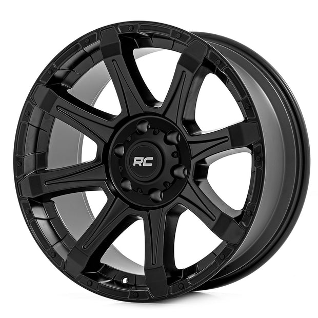 Rough Country 81 Series Wheel | One-Piece | Semi Gloss Black | 20x9 | 6x5.5 | -12mm