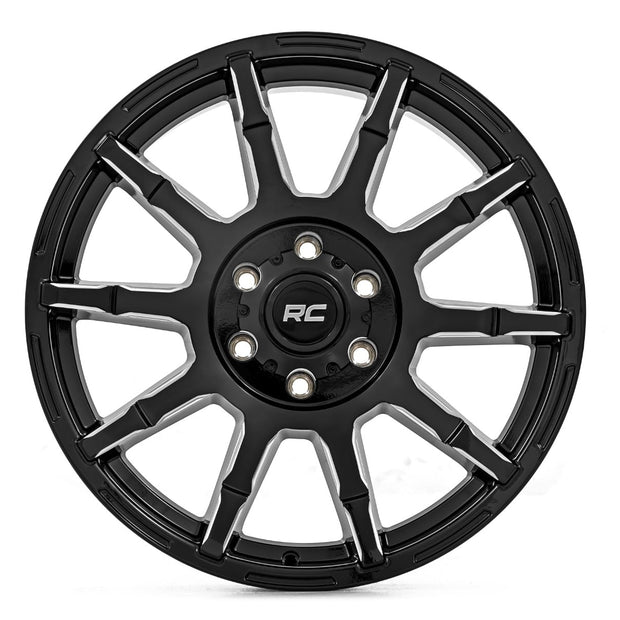 Rough Country 83 Series Wheel | One-Piece | Gloss Black | 17x9 | 6x5.5 | +0mm