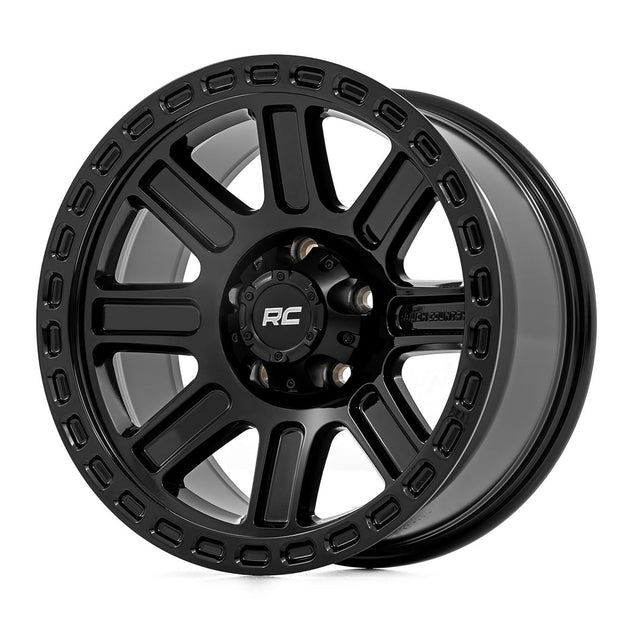 Rough Country 84 Series Wheel | One-Piece | Gloss Black | 15x8 | 5x4.5 | -19mm