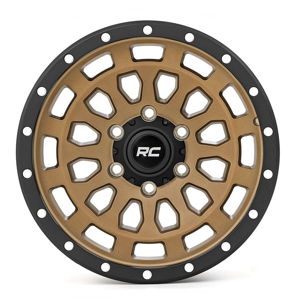 Rough Country 87 Series Wheel | Simulated Beadlock | Bronze/Black | 17x8.5 | 5x4.5 | +0mm