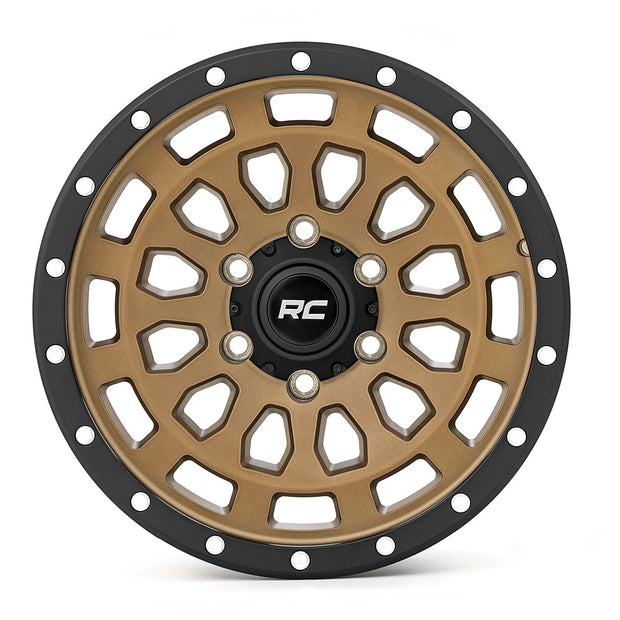 Rough Country 87 Series Wheel | Simulated Beadlock | Bronze/Black | 17x8.5 | 5x5 | +0mm