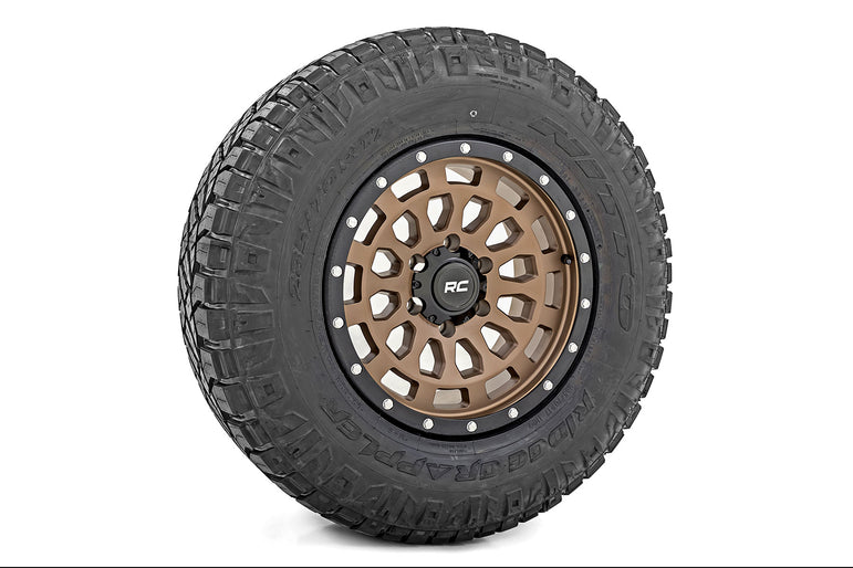 Rough Country 87 Series Wheel | Simulated Beadlock | Bronze/Black | 17x8.5 | 6x5.5 |+25mm