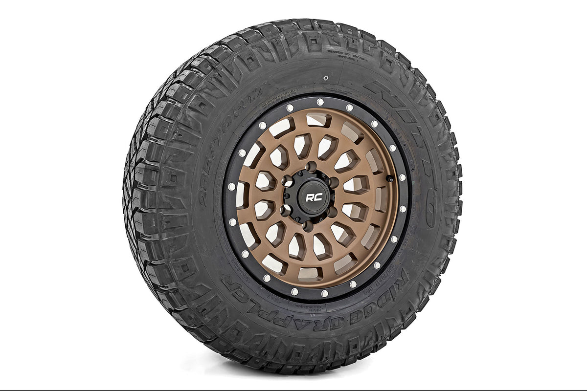 Rough Country 87 Series Wheel | Simulated Beadlock | Bronze/Black | 17x8.5 | 6x5.5 |+25mm