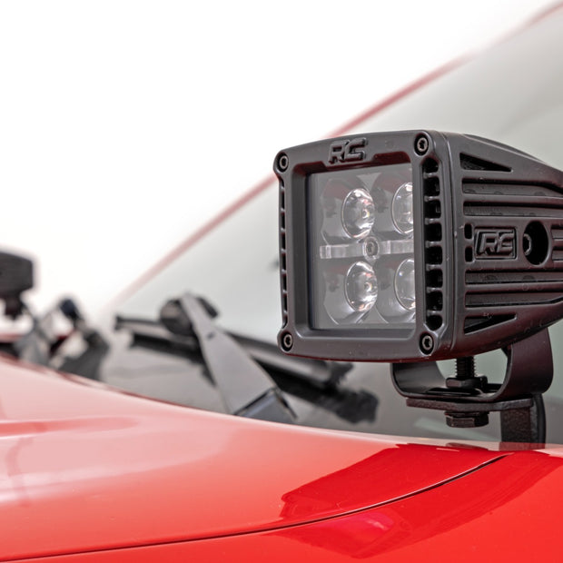 LED Light Kit | Ditch Mount | 2" Black Pair | White DRL | Toyota Tacoma (05-15)