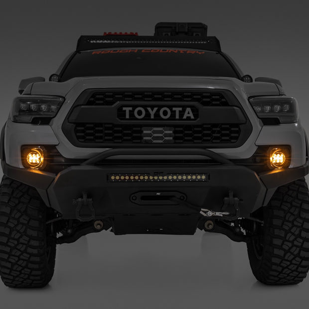 LED Fog Light Kit | 3.5 Inch Round Black Series | Amber DRL | Toyota Tacoma (16-23)