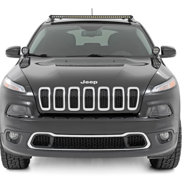 LED Light Kit | Roof Mount | 40" Black Single Row | Jeep Cherokee KL (14-23)