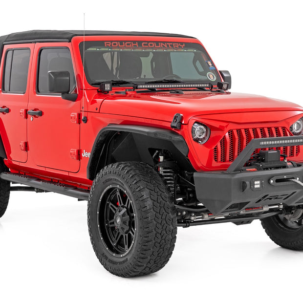 Oval Nerf Steps | 4 Door | Black | Jeep Wrangler Unlimited 4WD (2018-2026)