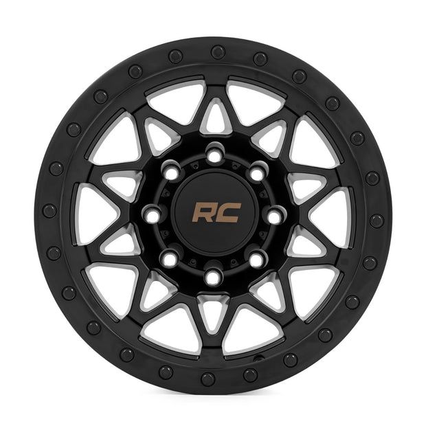 Rough Country 78 Series Wheel | Simulated Beadlock | Black | 18x9 | 8x180 | 0mm