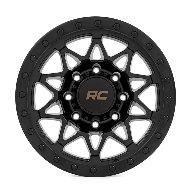 Rough Country 78 Series Wheel | Simulated Beadlock | Black | 18x9 | 8x6.5 | -12mm