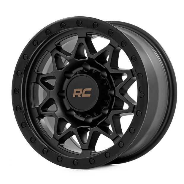 Rough Country 78 Series Wheel | Simulated Beadlock | Black | 18x9 | 8x180 | 0mm