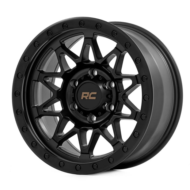 Rough Country 78 Series Wheel | Simulated Beadlock | Black | 18x9 | 5x5.5 | -12mm