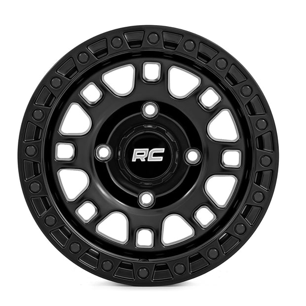 Rough Country 82 Series Wheel | UTV | Semi Gloss Black | 15x7 | 4x110 | +10mm