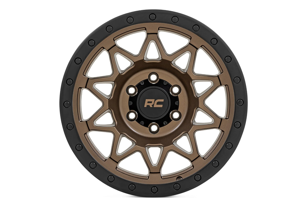 Rough Country 78 Series Wheel | Simulated Beadlock | Bronze/Black | 18x9 | 6x5.5 | -12mm