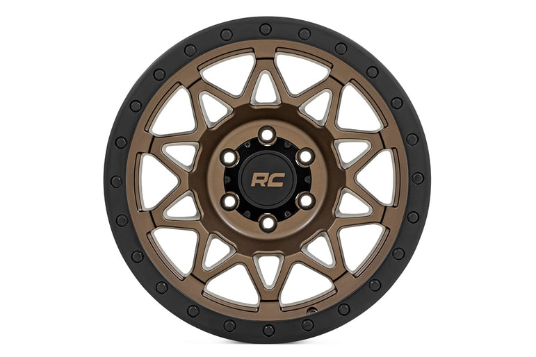 Rough Country 78 Series Wheel | Simulated Beadlock | Bronze/Black | 18x9 | 5x5 | -12mm
