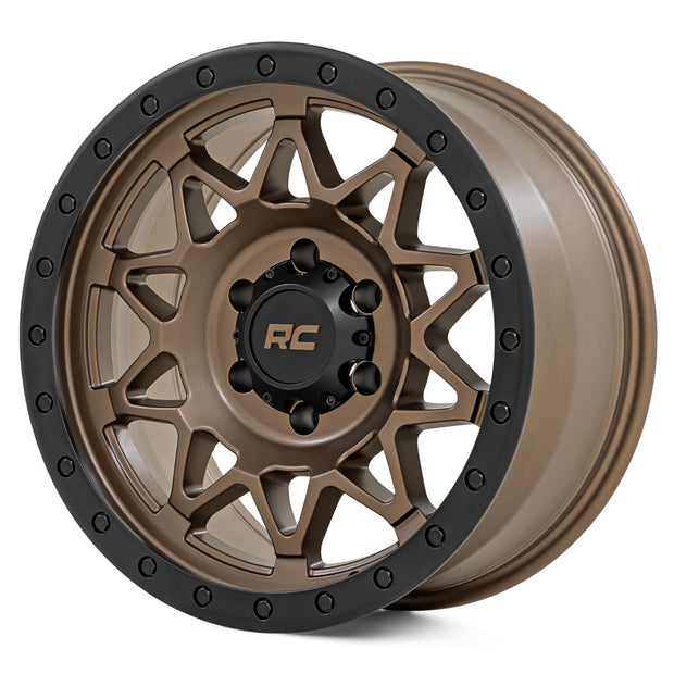 Rough Country 78 Series Wheel | Simulated Beadlock | Bronze/Black | 18x9 | 5x5.5 | -12mm