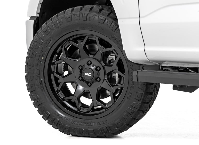 Rough Country 80 Series Wheel | One-Piece | Semi Gloss Black | 20x10 | 5x5 | -25mm