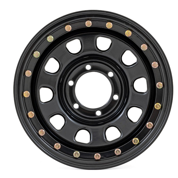 Steel Simulated Bead Lock Wheel | Black | 15x10 | 5x4.5 | 3.30 Bore | -39