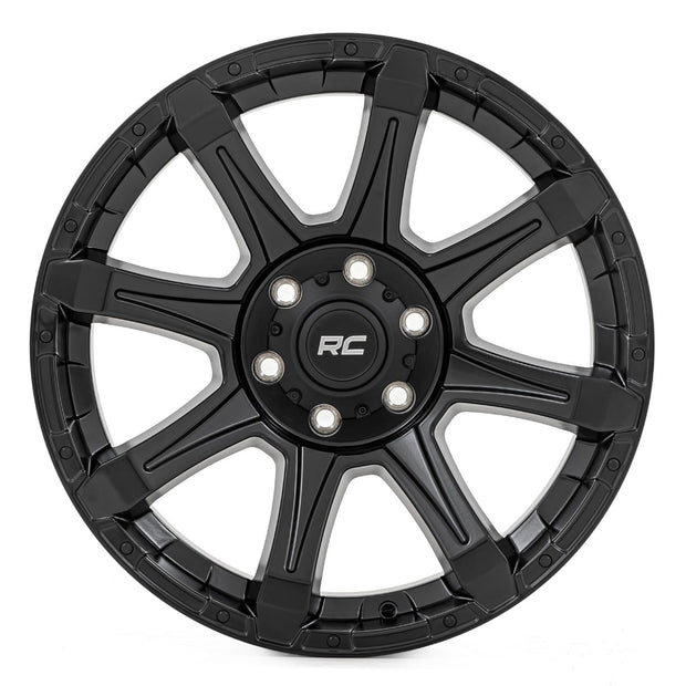 Rough Country 81 Series Wheel | One-Piece | Semi Gloss Black | 20x9 | 8x6.5 | 0mm