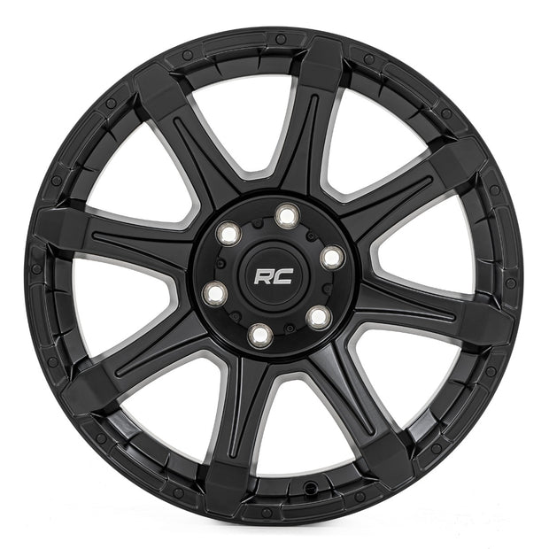 Rough Country 81 Series Wheel | One-Piece | Semi Gloss Black | 20x9 | 6x135 | -12mm
