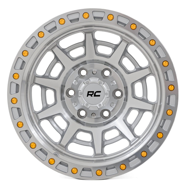 Rough Country 85 Series Wheel | Simulated Beadlock | Full Machine | 17x9 | 5x5 | -12mm