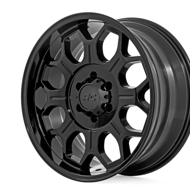 Rough Country 77 Series Wheel | One-Piece | Semi Gloss Black | 20x9 | 6x135 | -12mm