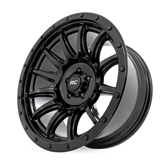 Rough Country 90 Series Wheel | One-Piece | Gloss Black | 18x9 | 6x5.5 | 0mm