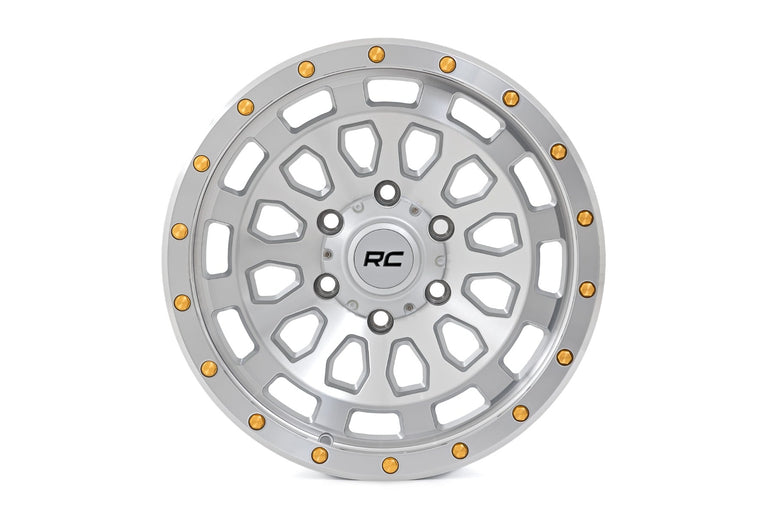 Rough Country 87 Series Wheel | Simulated Beadlock | Full Machine | 17x8.5 | 6x5.5 | +0mm