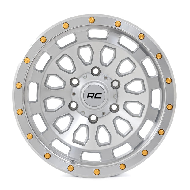 Rough Country 87 Series Wheel | Simulated Beadlock | Full Machine | 17x8.5 | 6x5.5 | +0mm