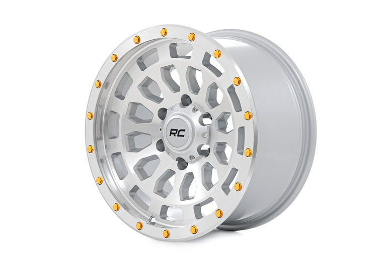 Rough Country 87 Series Wheel | Simulated Beadlock | Full Machine | 17x8.5 | 5x5 | +0mm