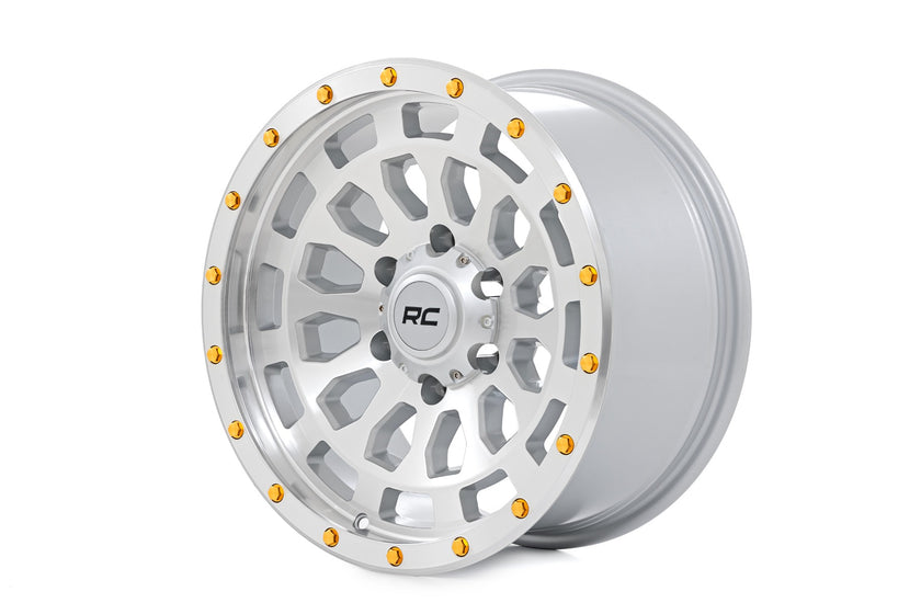 Rough Country 87 Series Wheel | Simulated Beadlock | Full Machine | 17x8.5 | 6x5.5 | +0mm