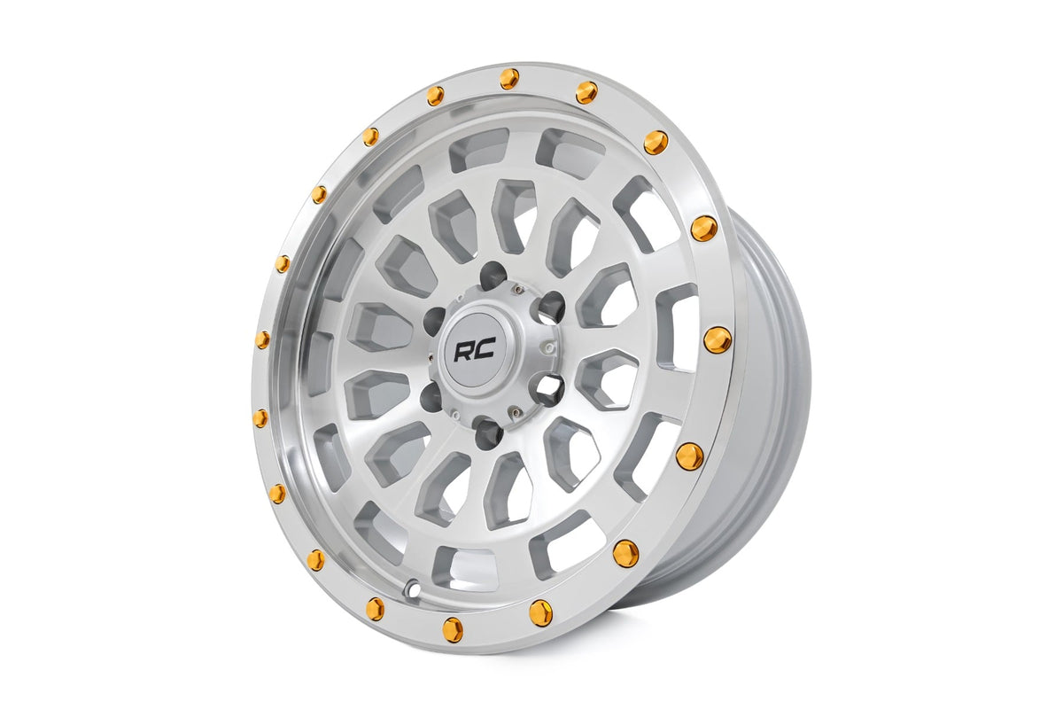 Rough Country 87 Series Wheel | Simulated Beadlock | Full Machine | 17x8.5 | 6x5.5 | +0mm
