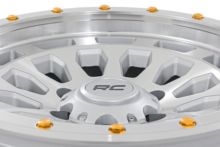 Rough Country 87 Series Wheel | Simulated Beadlock | Full Machine | 17x8.5 | 5x5 | +0mm