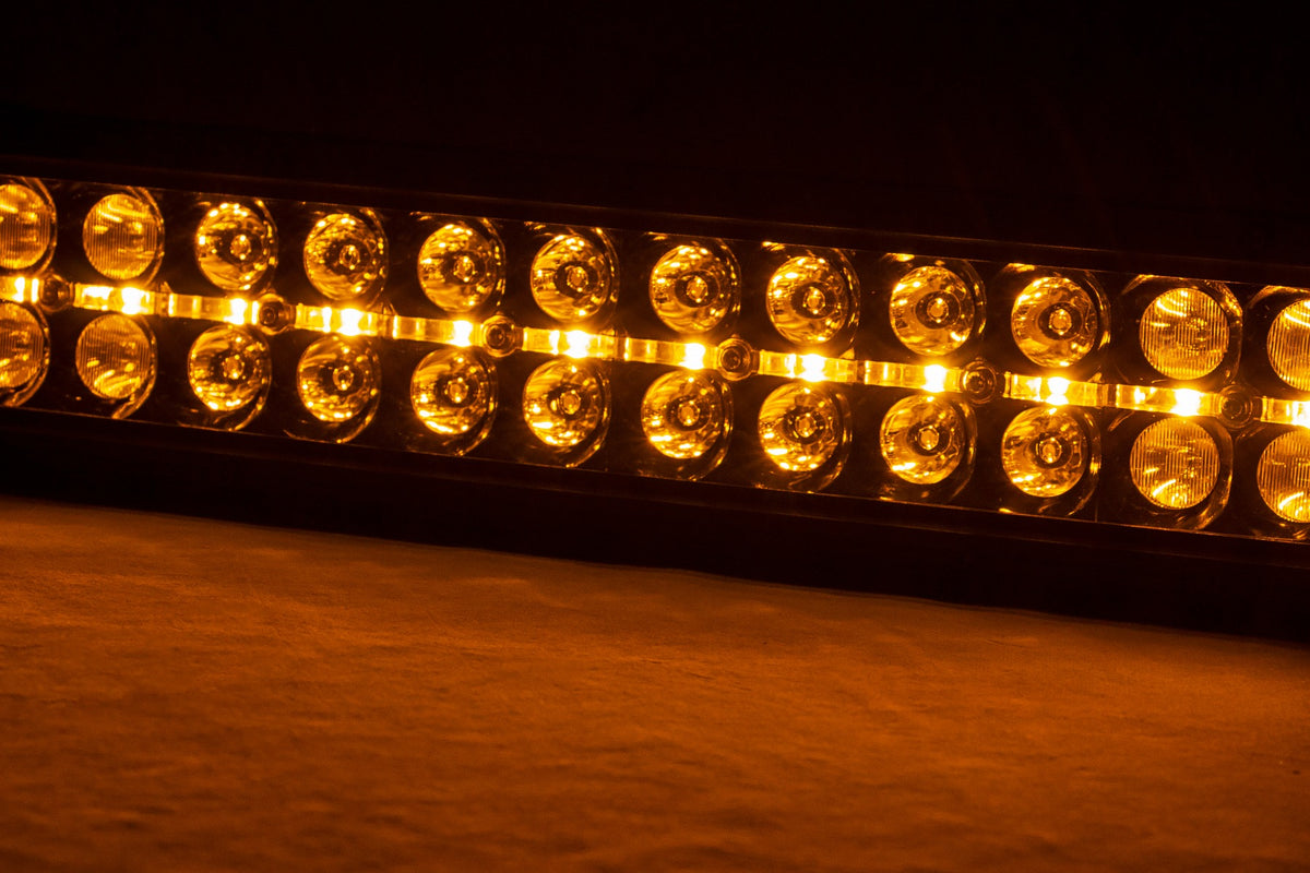 20 Inch Black Series LED Light Bar | Dual Row | Amber DRL