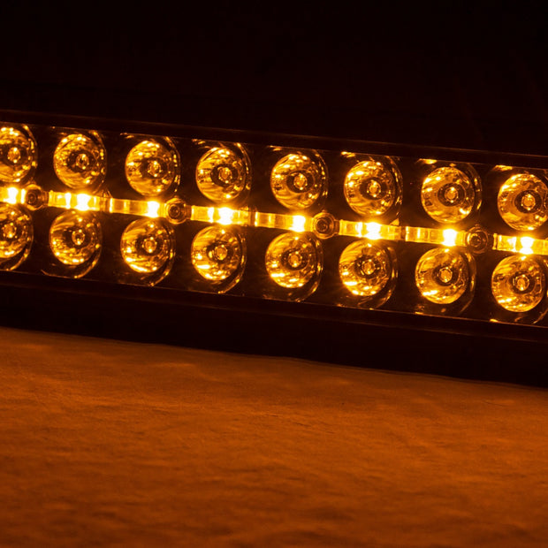 30 Inch Black Series LED Light Bar | Curved | Dual Row | Amber DRL