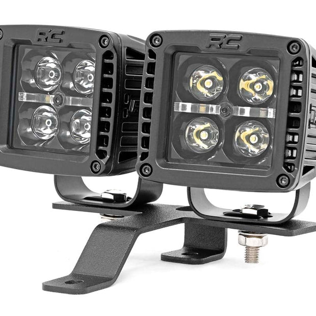 Quad LED Light Kit | Cowl Mount | 2" Black Pairs | Spot | Jeep Gladiator JT/Wrangler JL (18-26)